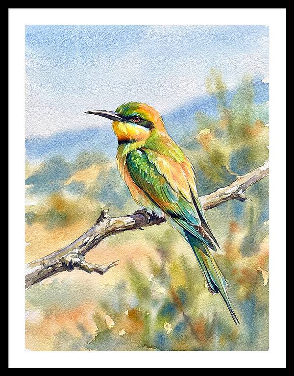 Bee Eater Perched In Nature