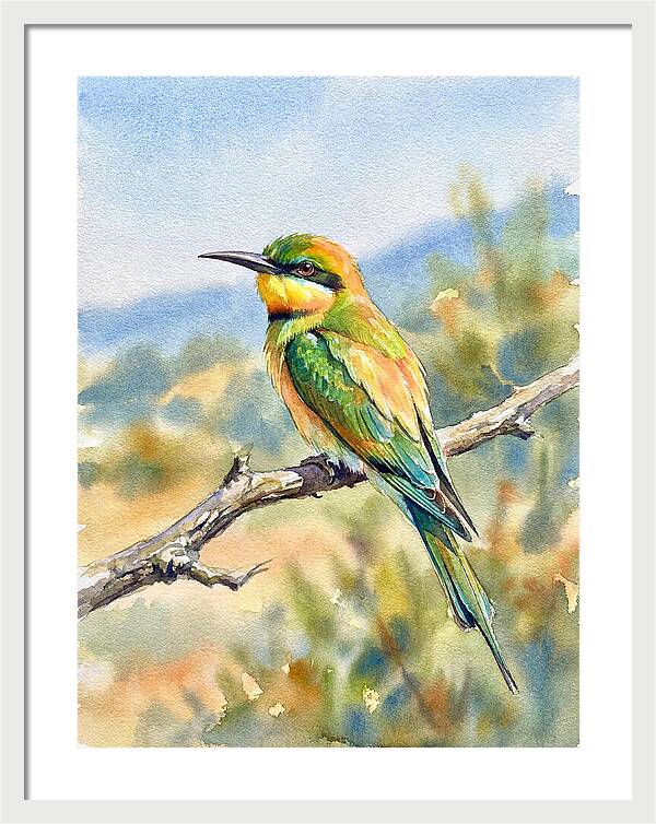 Bee Eater Perched In Nature