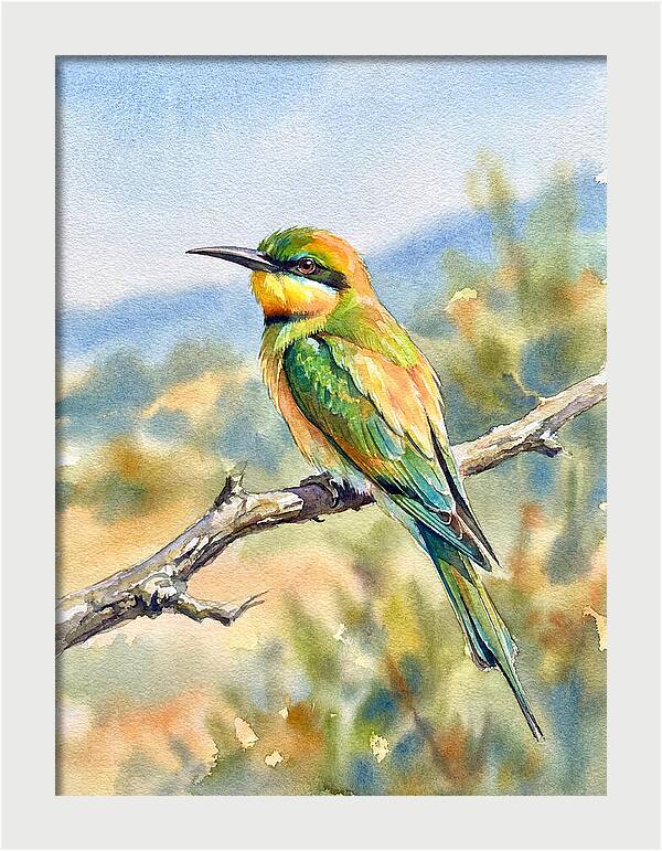 Bee Eater Perched In Nature