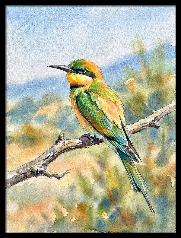 Bee Eater Perched In Nature