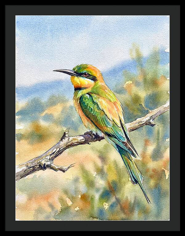 Bee Eater Perched In Nature