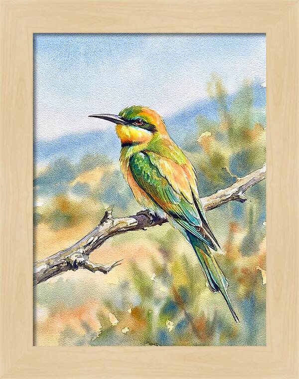 Bee Eater Perched In Nature