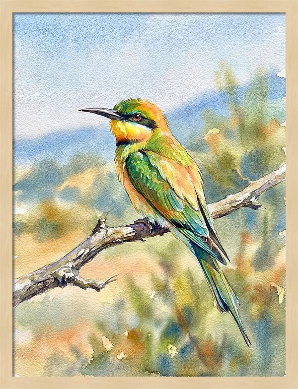 Bee Eater Perched In Nature