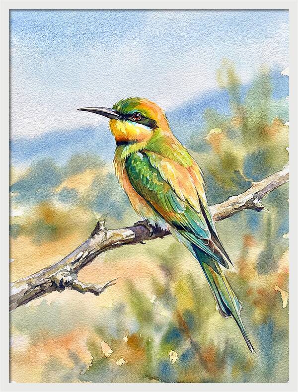 Bee Eater Perched In Nature