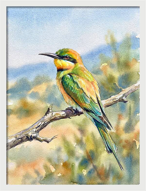 Bee Eater Perched In Nature