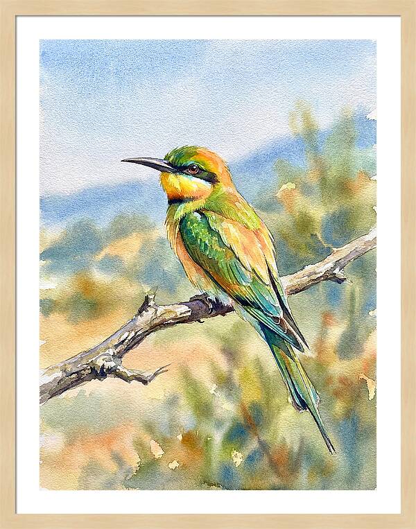 Bee Eater Perched In Nature