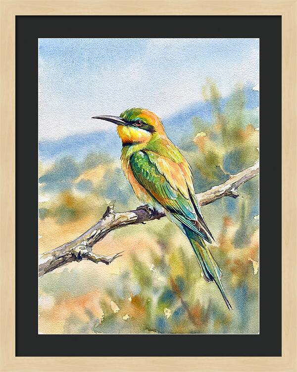 Bee Eater Perched In Nature