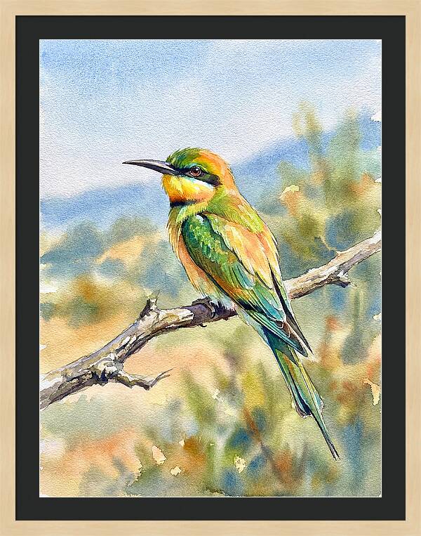 Bee Eater Perched In Nature