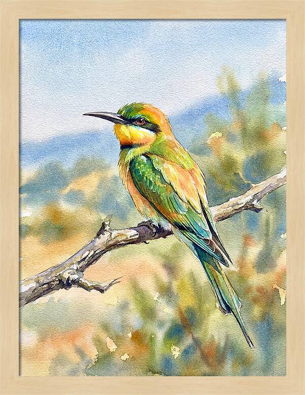 Bee Eater Perched In Nature