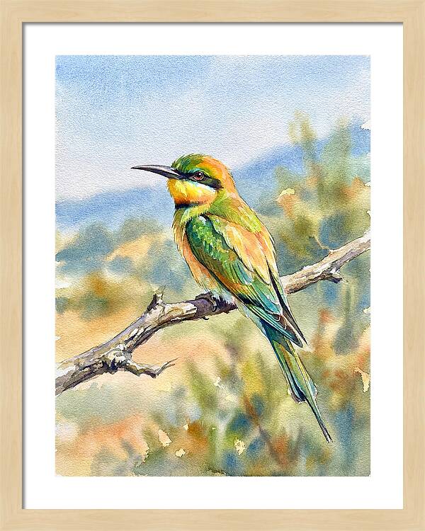 Bee Eater Perched In Nature
