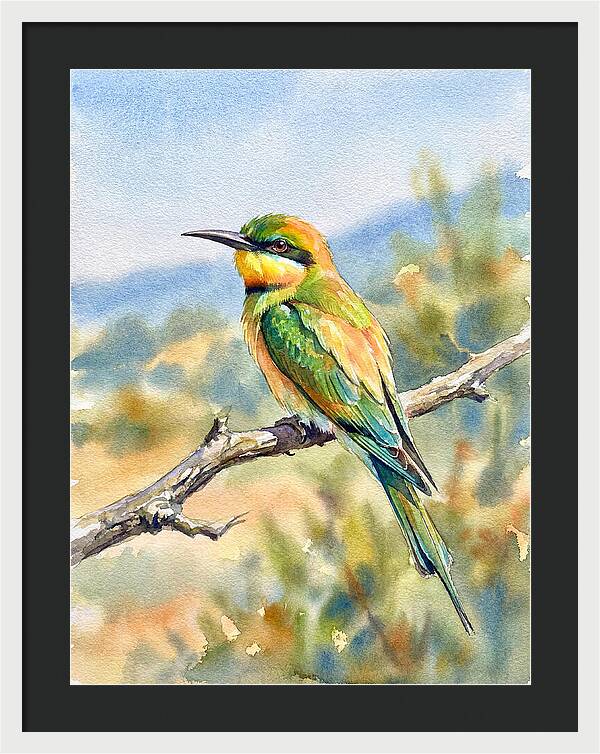 Bee Eater Perched In Nature