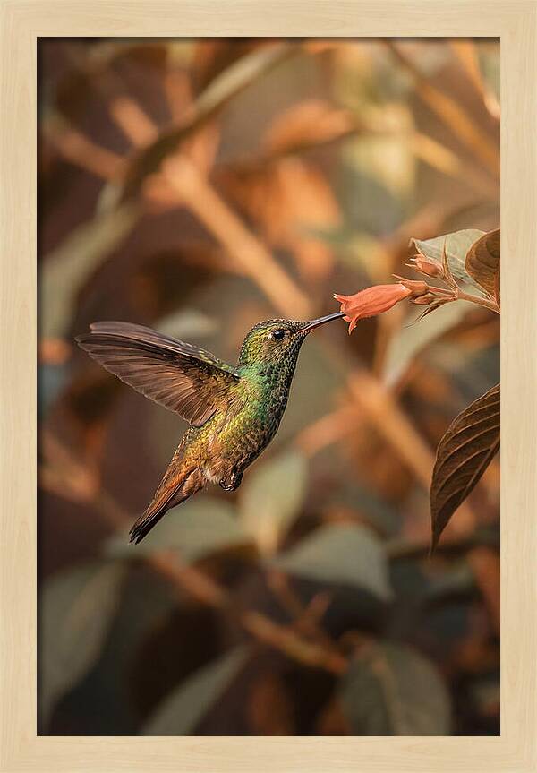 Bee Hummingbird In Flight