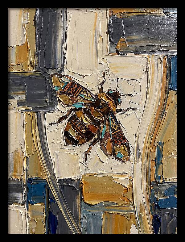 Bee In Abstract Harmony