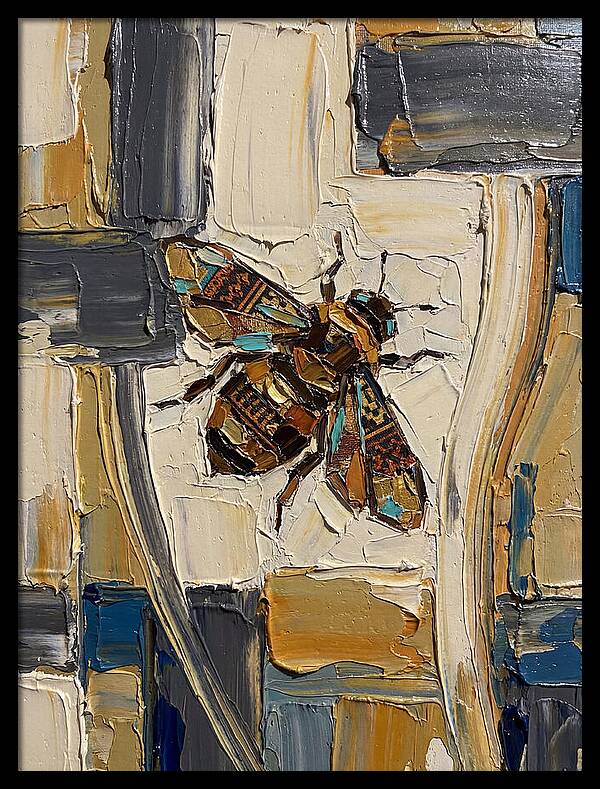 Bee In Abstract Harmony