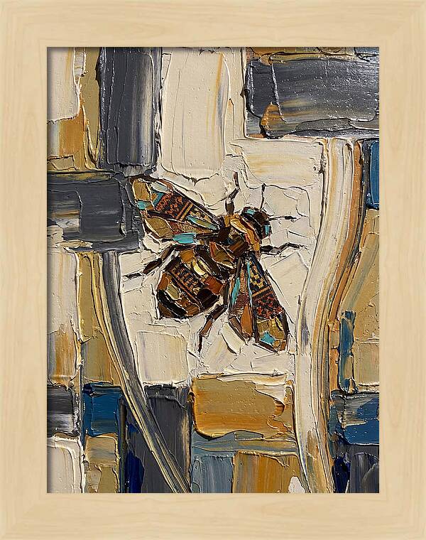 Bee In Abstract Harmony