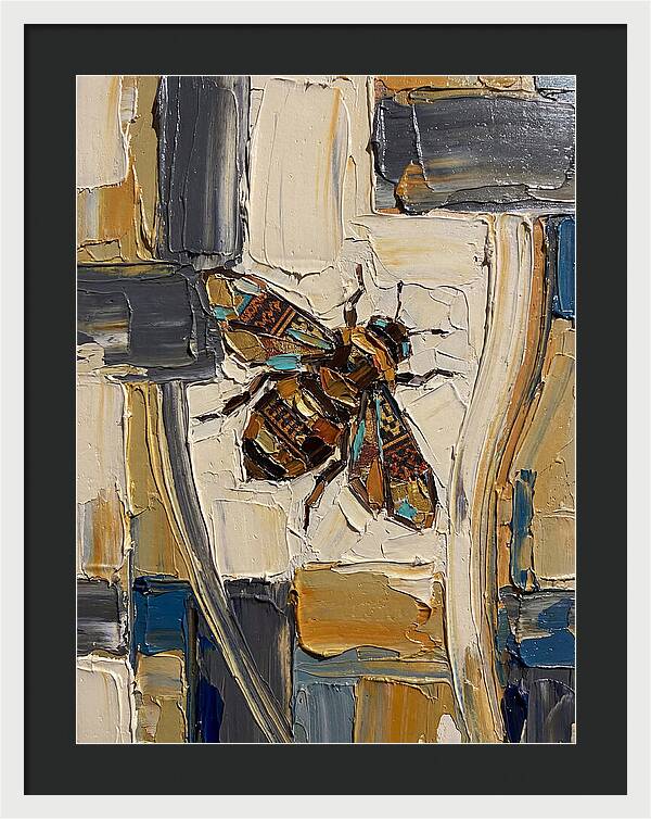 Bee In Abstract Harmony