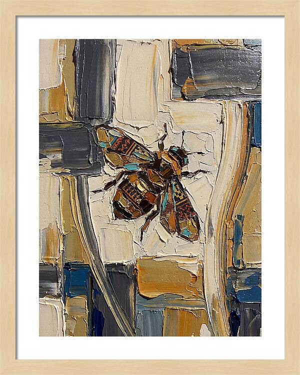 Bee In Abstract Harmony