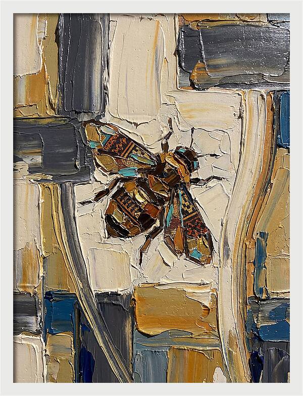 Bee In Abstract Harmony