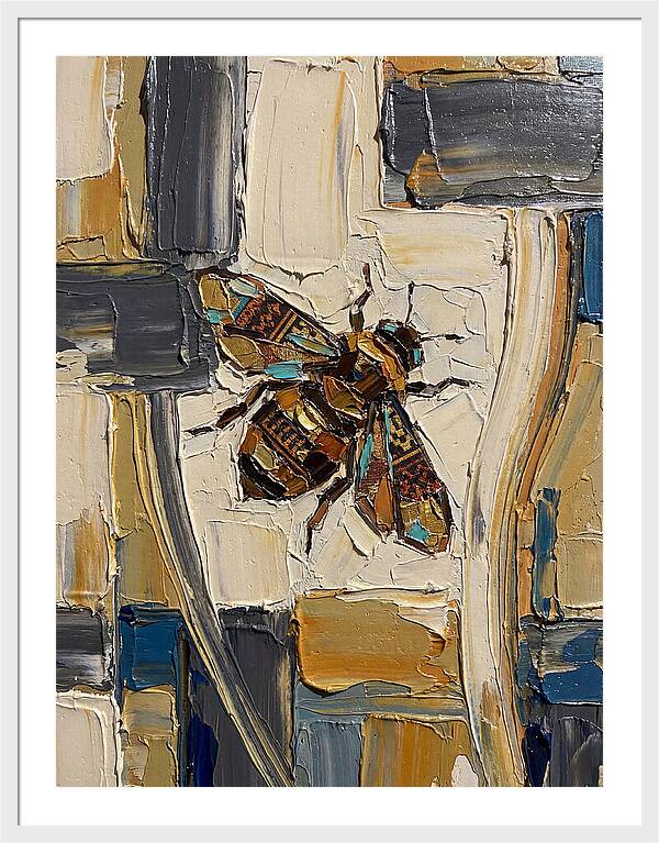 Bee In Abstract Harmony