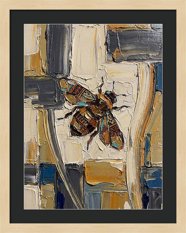 Bee In Abstract Harmony