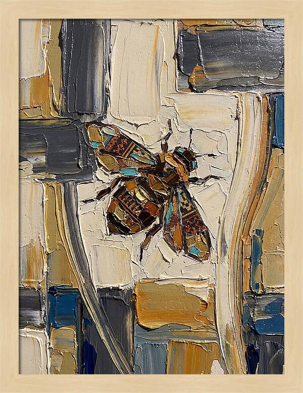 Bee In Abstract Harmony