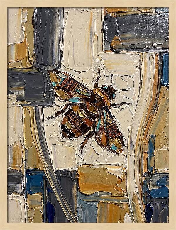 Bee In Abstract Harmony