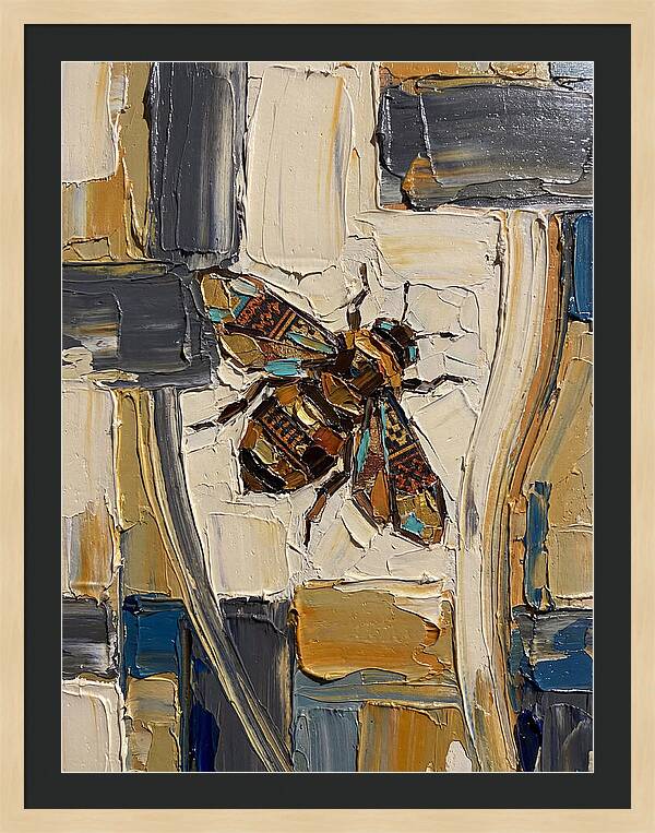 Bee In Abstract Harmony