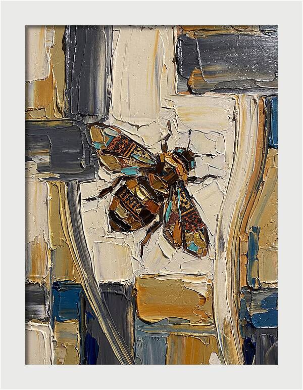 Bee In Abstract Harmony