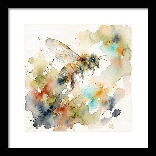 Bee In Watercolor Splendor