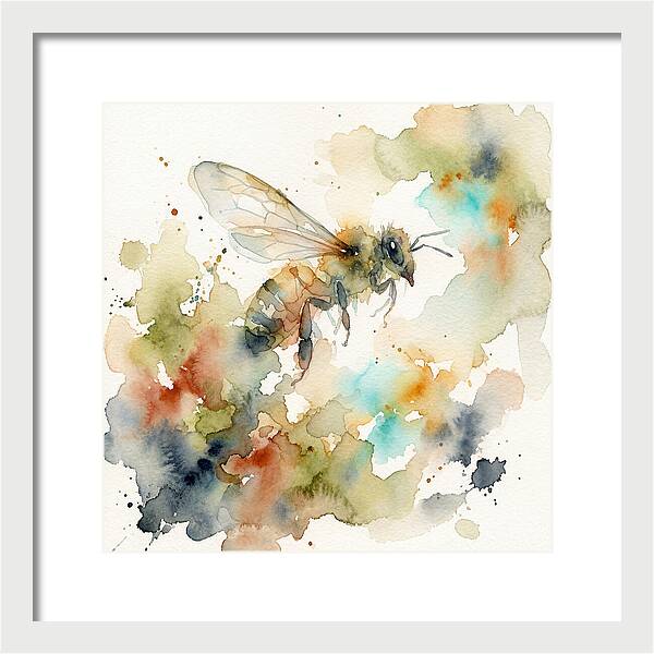 Bee In Watercolor Splendor