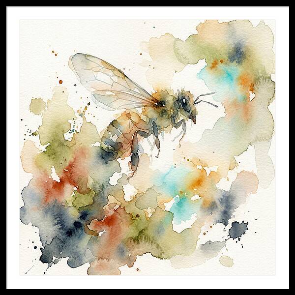 Bee In Watercolor Splendor