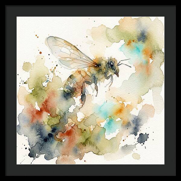 Bee In Watercolor Splendor