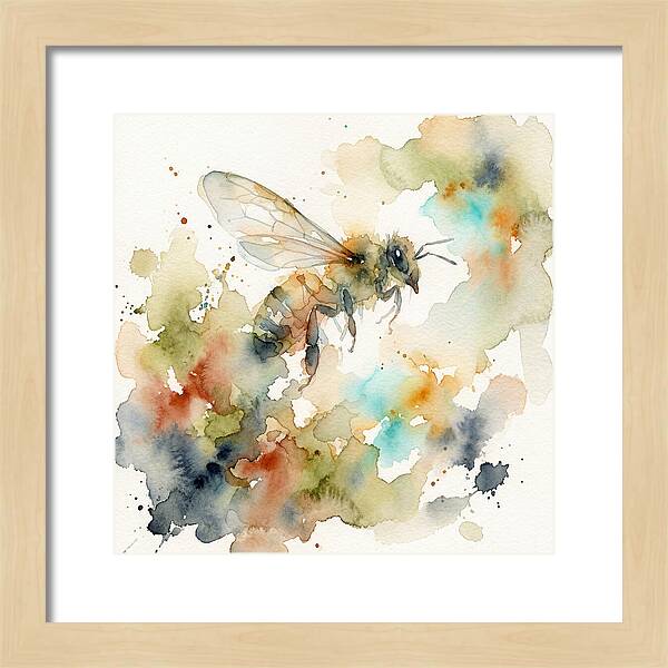 Bee In Watercolor Splendor
