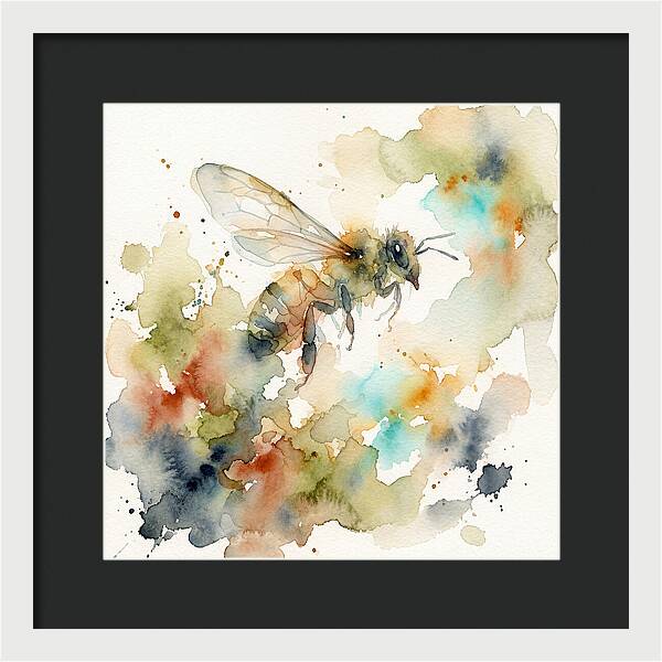 Bee In Watercolor Splendor