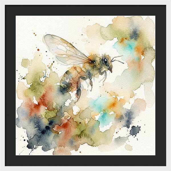 Bee In Watercolor Splendor
