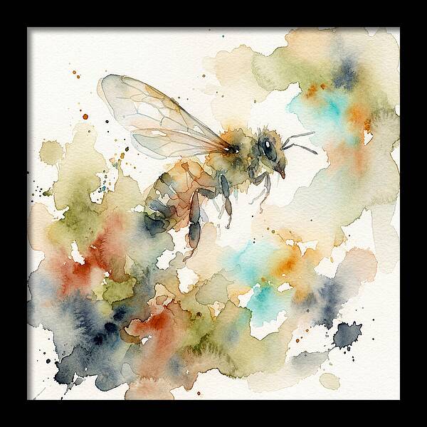 Bee In Watercolor Splendor