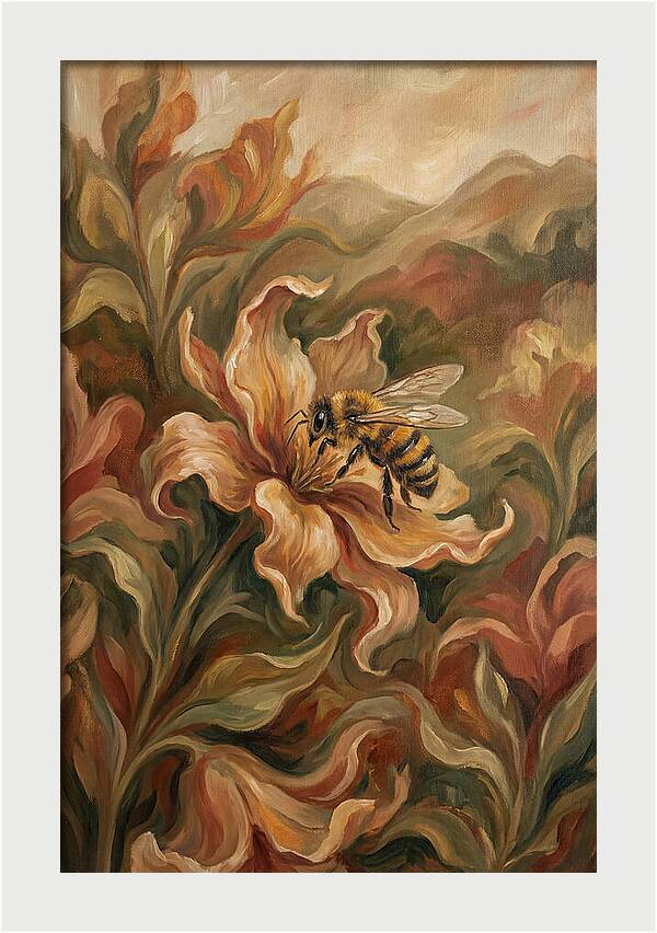 Bee Landing On Flower