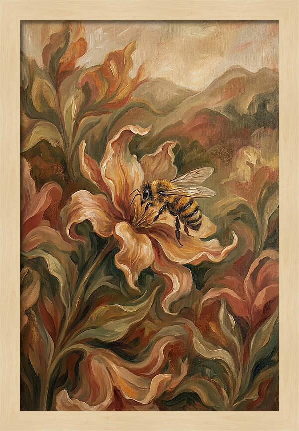 Bee Landing On Flower