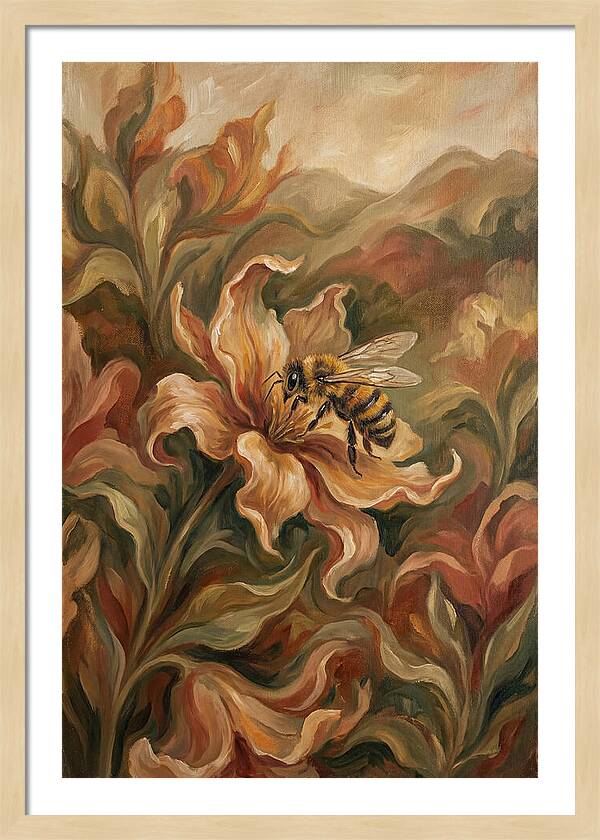 Bee Landing On Flower