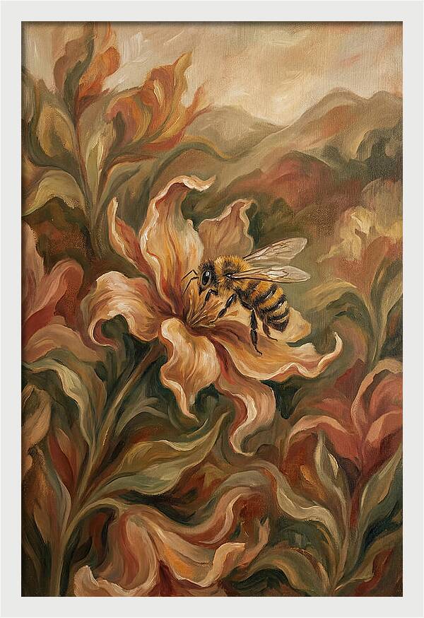 Bee Landing On Flower