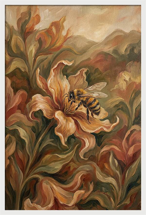 Bee Landing On Flower