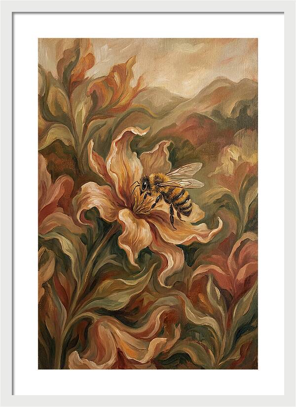 Bee Landing On Flower