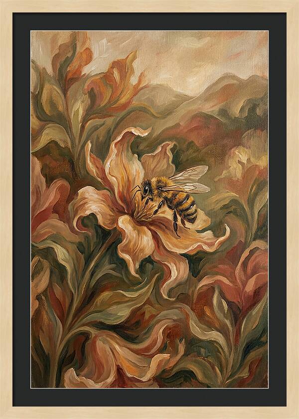 Bee Landing On Flower