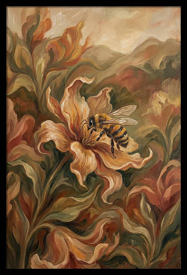 Bee Landing On Flower
