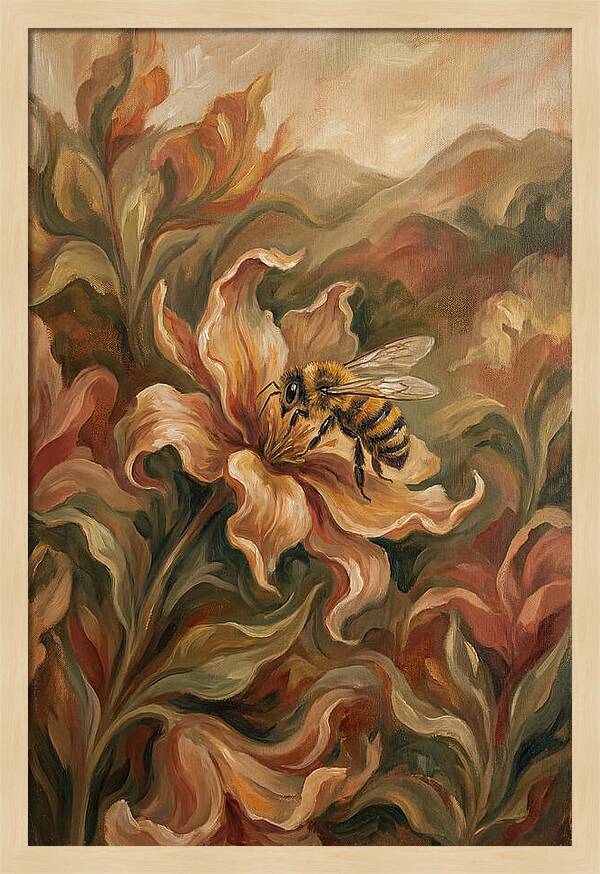 Bee Landing On Flower
