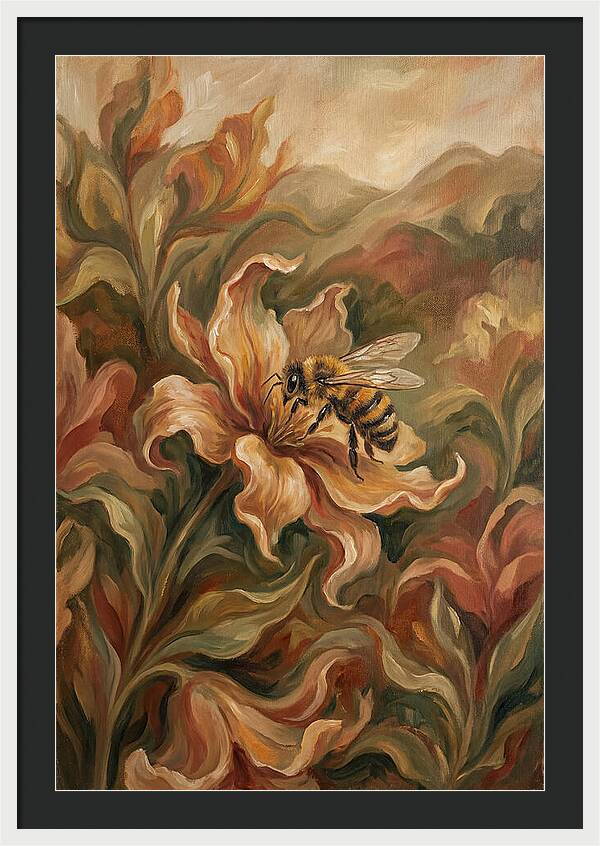 Bee Landing On Flower