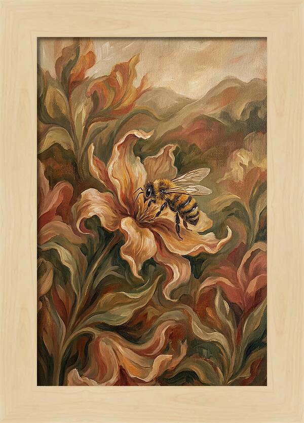 Bee Landing On Flower