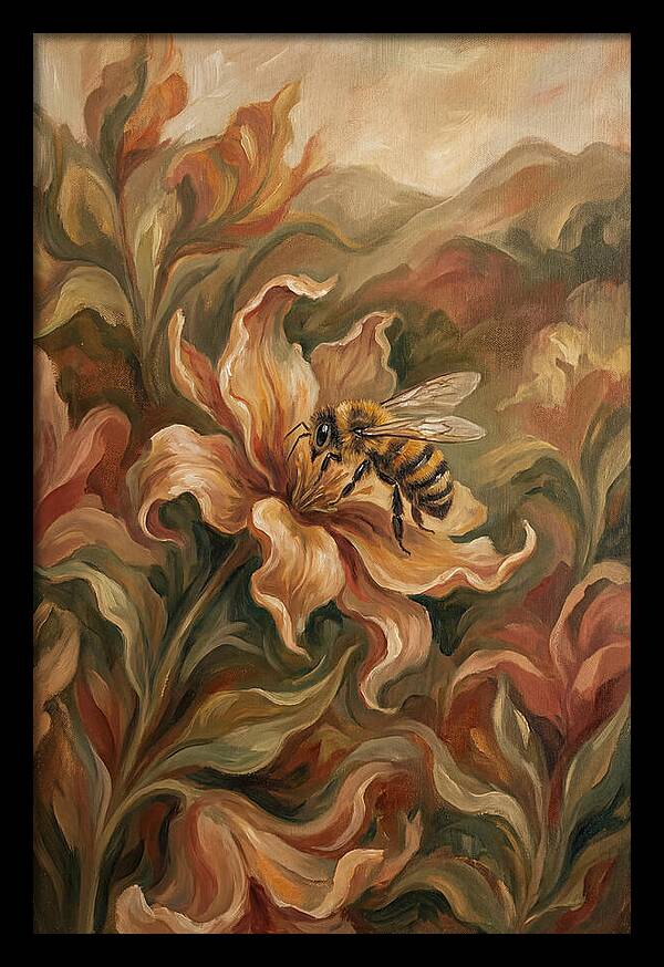 Bee Landing On Flower