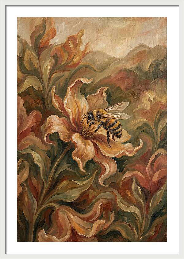 Bee Landing On Flower