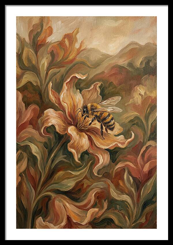 Bee Landing On Flower